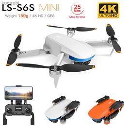 Drones 2023 NEW S6S Mini GPS Drones 150g 4K Profesional HD Dual Camera 5G WIFI FPV Brushless Folding Quadcopter RC Dron Helicopter Toys 24313