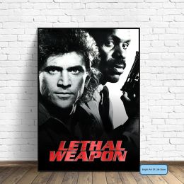 Calligraphy Lethal Weapon (1987) Movie Poster Cover Photo Print Canvas Wall Art Home Decor (Unframed)