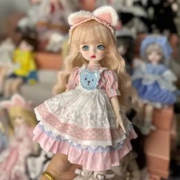 16 Real Doll JapanGirls Surprise Christmas Gift Bjd Full Set Girl Ball Jointed Including Clothes Shoes Childrens Toy 240311