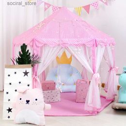 Toy Tents Baby toy Tent Portable Folding Prince Princess Tent Children Castle Play House Kid Gift Outdoor Beach Zipper tent Girls gifts LJ200923 L240313