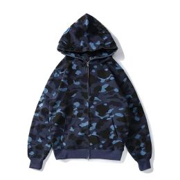 Mens Designer Hoodie Full Zip Up Woman Black Camouflage Jacket fashion Mens sweatshirt cotton