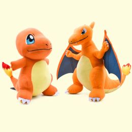 2024 Wholesale anime pocket large primary Fire dragon and evolutionary version fire dragon plush toys childrens games playmate holiday gift room decoration Best qu