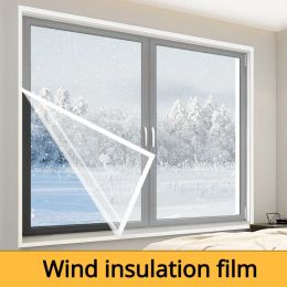 Curtains DIY Winter Insulation Window Film Indoor Bedroom Keep Out The Cold Curtains Living Room WindProof Sealing Glass Film Curtains