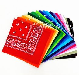 5555Cm 23 Colours Polyester Turban Double Print Bandanas Cowboy Bandana Handkerchiefs Print Head Wrap Scarf Cashew Square Scarf M22683513