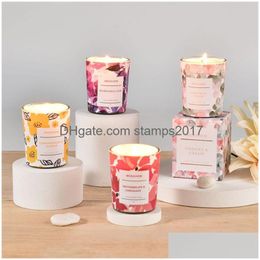 Candles Smokeless Fragrance Soybean Wax Aromatherapy Cotton Wick Soy Wedding Birthday Christmas Valentine Day Gifts Drop Delivery Ho Dhefi