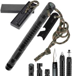 Openers 8 in 1 Survival Gear Kits with Fishing Tool Whistle Bottle Opener Compass for Out Door Camping Hiking Hunting