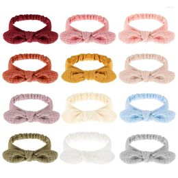 Hair Accessories F62D Bow Bands For Baby Wide Headband Kids Cotton Turban Hairwrap Accessory Infant Boy Girls Po Props Bows