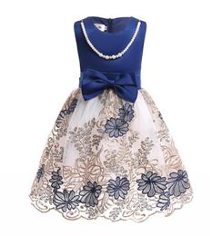 Lace Children Dress Appliques Beaded Flower Girl Dresses Kids Evening Gowns For Wedding First Communion Dresses vestido3575609