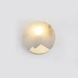 Wall Lamp Brass Cloud Shek Pik Northern Europe Concise A Living Room Bedroom Bedside Moon Background Aisle Corridor