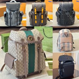 New style hot designer backpack men and women fashion travel backpack classic old flowers full print coated canvas Pure leather cowhide Schoolbag backpack