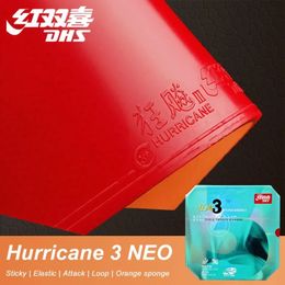 Original Neo Hurricane 3 Table Tennis Rubber Sticky Professional Ping Pong with Highdense Sponge for Attack Loop 240227