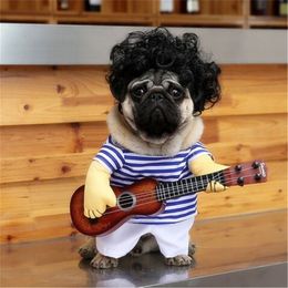 Guitar Clothes Puppy Coats Small Medium Dog Pug French Bulldog Pet Cat Clothing Funny Costumes for Dogs 201109246C