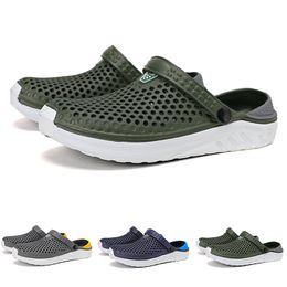 slippers for men women Solid color hots slip resistant black white Gold breathable mens indoors walking shoes GAI a111 GAI