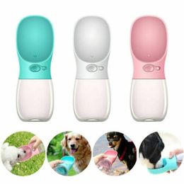 Portable Pet Dog Water Bottle Travel Puppy Cat Dispenser Outdoor Drinking Bowl Feeder 350ml 500ml for Small Large Dogs Y200917213w