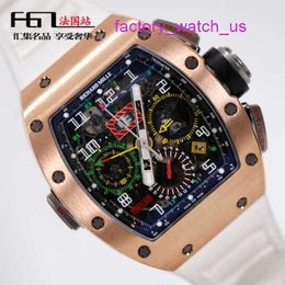 Female Watch RM Watch Dress Watch RM11-02 18k Rose Gold Calendar Time Month Double Time Zone Famous Luxury Single RM1102