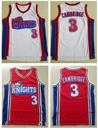 Mens Moive Like Mike Los Angeles Knights 3 Cambridge Basketball Jerseys Red White Stitched Shirts SXXL7790369