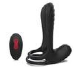 Cockrings Couple Vibrator with Dual Penis Ring 10 Vibrating Mode Gspot and Clitor Simulator 3 in 1 Rechargeable Waterproof 11245330347