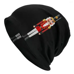Berets Cartoon Christmas Nutcracker Toy Soldier Skullies Beanies Caps Unisex Winter Warm Knit Hat Bonnet Hats Outdoor Ski Cap