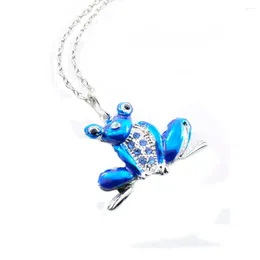 Pendants Fashion 1PC Maxi Necklace Women Toad Animal Pendant Long Sweater Chain Jewellery Crystal Vintage #0621