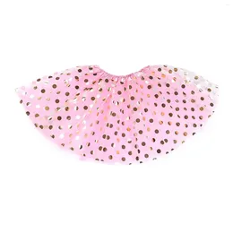 Stage Wear Ladies Mesh Tutu Skirt Polka Dot Sequin Ballet Patchwork Colour Rainbow Pleated Mini Skirts For Teens