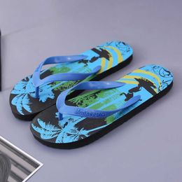 HBP Non Brand Custom Print Slide Bulk Mens Fashion Footwear Summer Slippers Flip Flops For Beach Outdoor