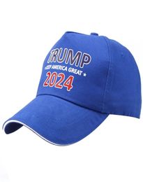 Hats Trump Make American Great 2024 Embroidery Letters Ball Caps Adult Size COTTON HAT BASEBALL Sun Cap Beanie US President G333SK3801274
