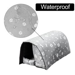 Mats Waterproof Oxford Cloth Pet House Outdoor Cat Shelter For Small Dog Closed Design Keep Pets Warm #W0