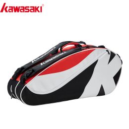 Bags Kawasaki Master Series Badminton Bag Large Capacity Racquet Sports Bag For 9 Badminton Rackets With Two Shoulders KBB8969