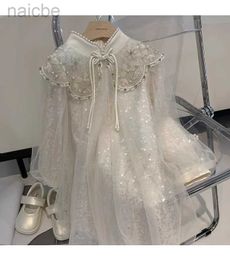 Girl's Dresses New and improved of qipao dress for in new Chinese style sequin dress little princess dress ldd240313