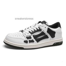 Top Sneaker Skel Shoes Designer Shoe Mens Amirshoe Bone Chunky Top Low Black White Grey Fashion Brand Mi Same High Casual Sports Board Men Women IJEP