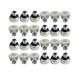 Sprayers 50PCS Nickel Plated Thread Brass Misting Nozzle 0.10.5mm Orifice Mister Parts Fog Nozzle For Misting System Outdoor Cooling