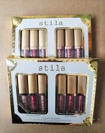 6 Colors Stila Eye For Elegance Makeup Limited Edition Lip Gloss Liquid Eyeshadow Set Cosmetics Earth color Eyeshadow Makeup set6941571