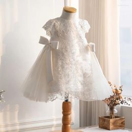 Girl Dresses Kids Dress Lace Bow Toddler Baby 1Year Birthday Wedding Party Infant Christening Gown Children Formal Clothes