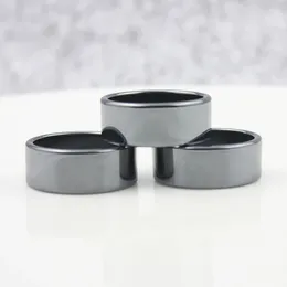 Cluster Rings 10mm Wide Flat Black Street Trend Ring Men Women Fashion Jewellery Natural Year Gift Personalised Accessories Wholesale