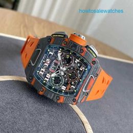 RM Watch Luxury Watch Swiss Watch Rm11-03 Automatic Mechanical Watch Rm11-03 Carbon Fibre Sports Machinery Hollow Out Fashion Casual Timepiece