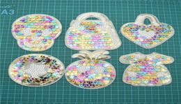 60PcsSet Sequin Embroidery Patches For DIY Clothing Phone Case Iron on Applique4502451