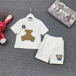New Designer Childrens Clothing Sets For Summer Boys And Girls Sports Suit Baby Infant Short Sleeve Clothes Kids Set size 90cm-160cm B6