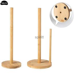 Toilet Paper Holders Kitchen Wooden Metal Roll Paper Disposable Paper Holder Bathroom Tissue Vertical Stand Pot Kitchen Toilet Storage Accessories 240313