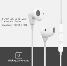 35mm Jack Earphone Sports Wired Headphone Music In Ear With Mic Volume Control Earbuds Moving Coil Heavy Bass Headset new8126273