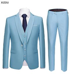 Men Suit Formal For Wedding 3 Pieces 2 Set Blazers Elegant Classic Full Jacket Vest Pants Business Luxury Coat Costume 240306