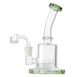 Heady Color Water Pipe Inline Percolator Mini Rigs Thick Glass Bong 4mm Quartz Banger 14mm Female Joint CS181