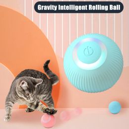 Toys Smart Cat Toys Rolling Ball Automatic Electric Pet Toys Interactive For Cats Training SelfMoving Kitten Toys Pet Accessories