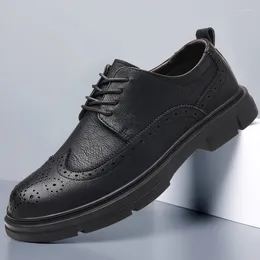 Dress Shoes Men's Leather Comfortable Non-slip Wear-Resistant The Fashion British Business Style Wild Spring And Autumn Main Push