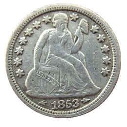 US 1853 P S Liberty Seated Dime Silver Plated Copy Coin Craft Promotion Factory nice home Accessories Silver Coins302z