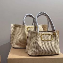 VLT raffia beach bags women designer bag summer travel bags cane Tote Luxury Woven Straw Bag Purses Handbag with pouch 240315