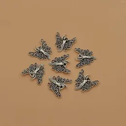 Charms 10Pcs Butterfly Fairy Angel Antique Silver Color Pendants DIY Making Findings Handmade Jewelry A-851