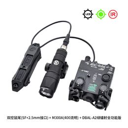 DBAL A2 laser indicator green laser light infrared aiming PEQ15 battery box tactical flashlight M600C