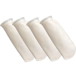 Accessories 4 Packs of Filter Socks, 200 Micrometres, for Fish Tank/Saline Aquarium, Pond, for Sump/Overflow