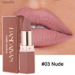 Lipstick Handaiyan 6 Colours Matte Waterproof Velvet Nude Lipstick Sexy Red Brown Pigments Makeup Long Lasting Profissional 240313