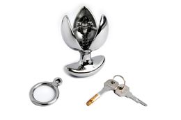 Stainless Steel Anal LockAnal Vaginal DilatorOpenable Plugs Heavy Anus Beads Lock Sex Toys Adult Game M096 240312